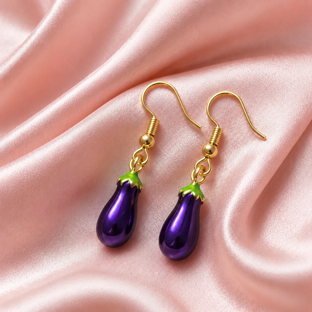 گوشواره بادمجون