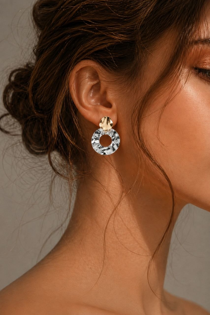 گوشواره دایره ای موج دار